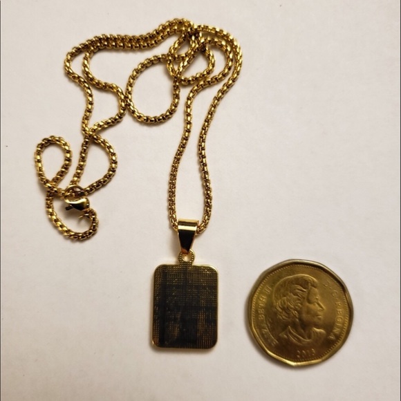 Gold Filled Letter J Pendant 20” Long Necklace - Picture 4 of 5